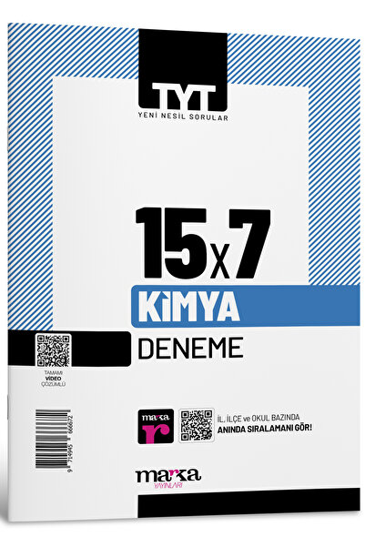 Marka Yayınları 2026 Tyt Kimya 15x7 Deneme Tamamı Video Çözümlü
