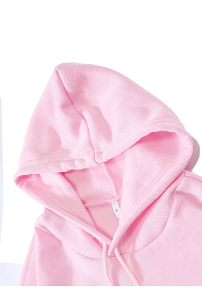 Ginevra Unisex Basic μονόχρωμη κουκούλα με μαλακό φλις φούτερ oversize