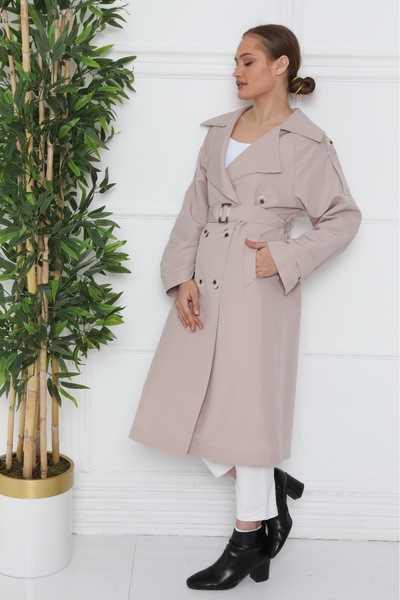 Wazze Su İtici Astarsız Oversize Trençkot