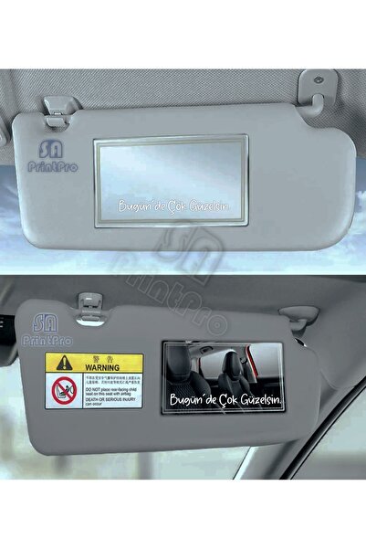 SA Printpro Araba Makyaj Ayna Etiket Sticker, Bugünde Çok Güzelsin