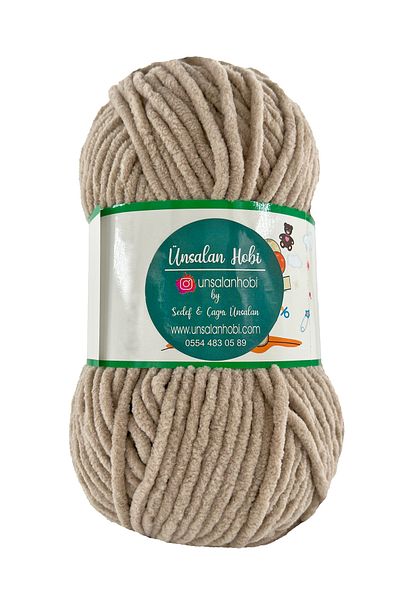 ÜNSALAN HOBİ Velvet Yarn 5 Πακέτο Λούτρινο Βελούδινο Μαλλί 5 Τεμάχια 100γρ