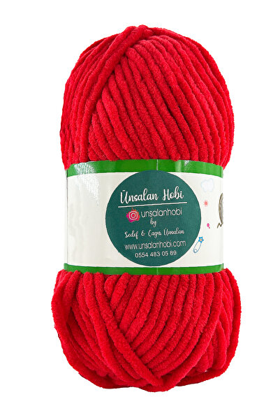 ÜNSALAN HOBİ Kadife İp 5'li Paket Peluş Kadife Yün 5 Adet 100gr