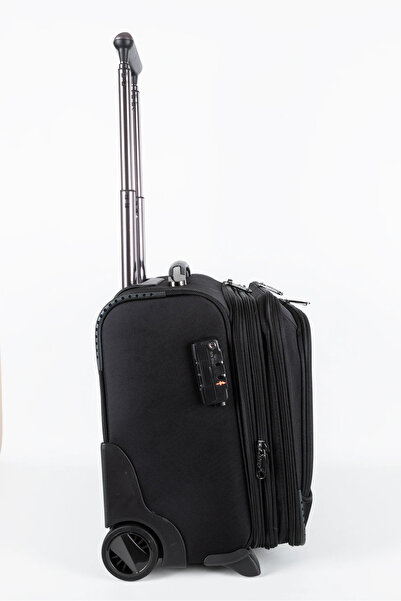 Torry Ultra Lüks 2 Tekerlekli Unisex Premium Seyahat Pilot Çantası Kabin Boy Siyah TRYLG002BLCK