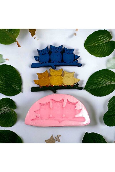 HOBİ YAP 3'LÜ DALA KONAN BAYKUŞ SİLİKON KALIP