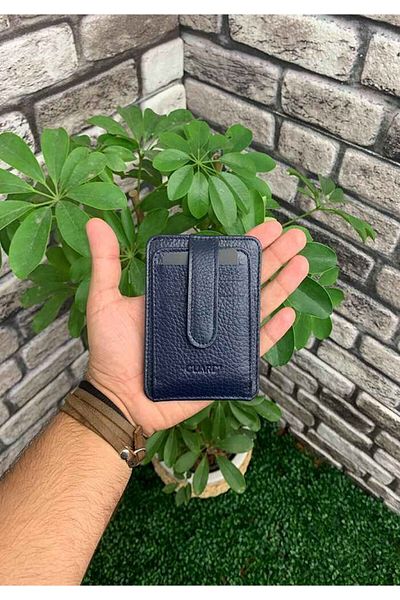 GUARD Navy Blue Genuine Leather Card Holder Men's / Women's P5121