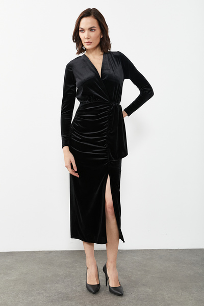 PAULMARK WOMEN'S VELVET DRESS A1950