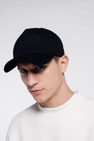 Friday Offset 100% Cotton Unisex Black Embroidery Logo Baseball Cap - Adjustable with Clip