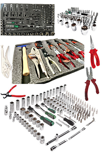 STAXX POWER XL Pro Seri 5 Çekmeceli İçi Dolu 185 PARÇA Full Set Alet Dolabı Atölye Usta Seti Takım Arabası