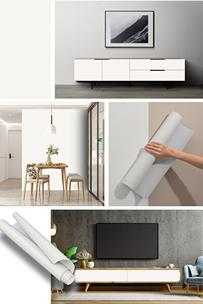 Dekoros Folie adezivă de culoare uni alb mat, dulap de bucătărie, între blat ...