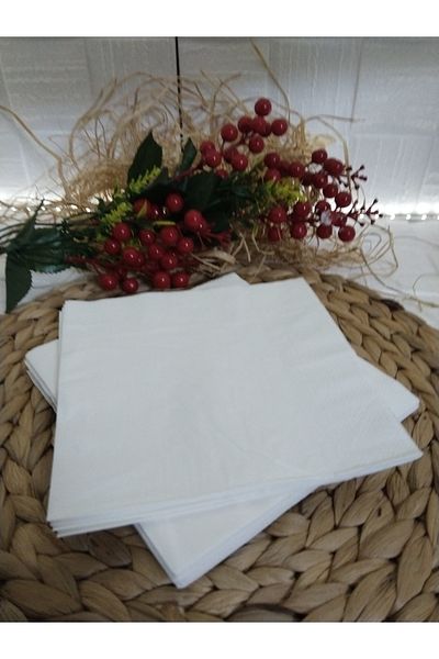 Deniz Party Store WHITE Paper Napkin 20 Pieces