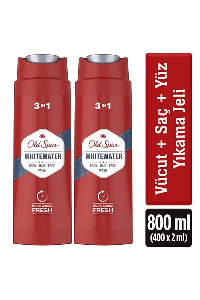 Old Spice Whitewater Men's Shower Gel and Shampoo Set - 400 Ml
