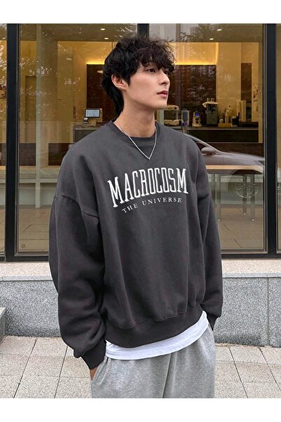 PALPİTO سويت شيرت بقلنسوة بطبعة سموكد ماكروسوم للرجال