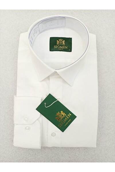 Seğmen Beyaz Pamuklu Slim Fit Erkek Gömlek