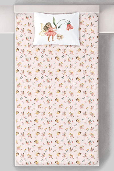 Tuğba Kuğu Fitted Sheet Set (120X200 HEIGHT 20) - Little Baby Series - Dancing Fairies