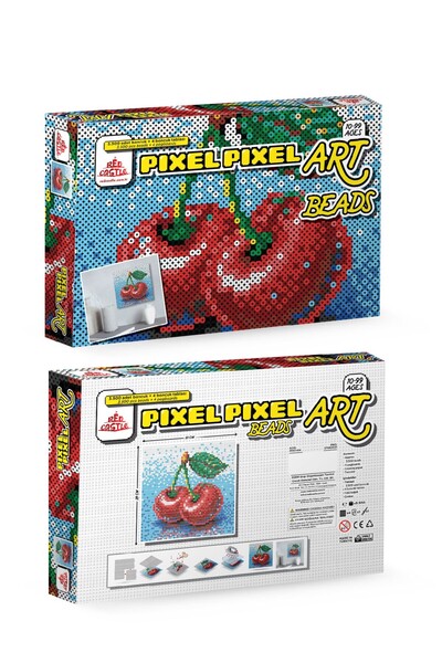 Pixel Pixel Set de activități cu mărgele pentru adulți Cherry-CHERRY ACTIVITY ART BEADS PPA01-04