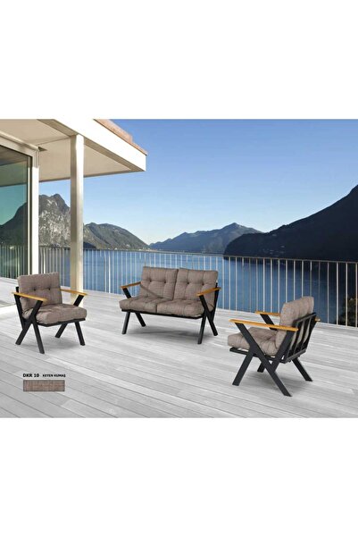 MOBİMİX Zeta 2 1 1 Pofuduk Balkon Takımı,BahçeMobilyası,Çay Seti,Kafe OturmaG...