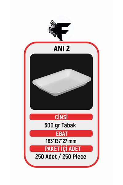 FİGANLAR 1st Quality White Foam Plate 500 gr 250 Pieces
