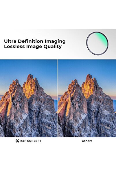 K&F CONCEPT 82 mm Nano-X MCUV Çok Katmanlı 8K UV Filtre