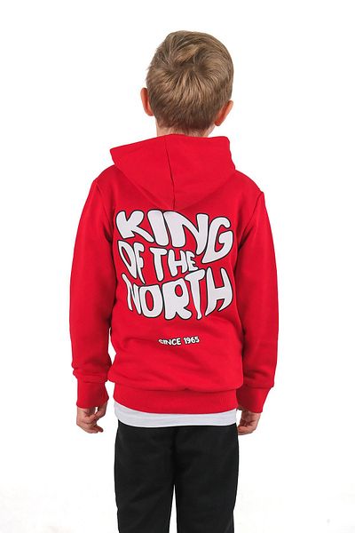 Store 55 تفاصيل الظهر King Of The North سويت شيرت للأطفال بغطاء للرأس