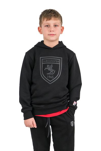 Store 55 سويا سوداء للأطفال منقوشة بغطاء للرأس