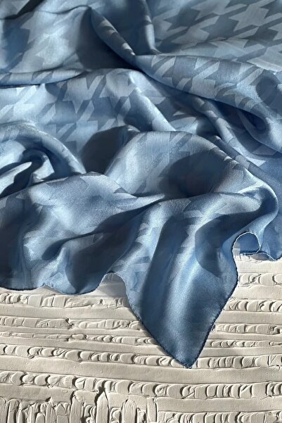 ALLURİNG Italian Jacquard Houndstooth Pattern - Light Blue