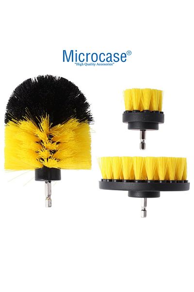 Microcase Set of 3 Brushes - Al4199 for Bathroom, Kitchen, Auto Rim and Drill