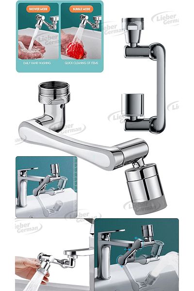 Lieber German 1080°Stainless Acrobat Sink with Turn Hygiene Filter - Kitchen Faucet Head Compatible with All Faucets