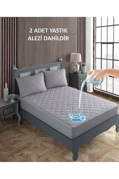sevilya Σετ στρώματος διπλού κρεβατιού με επένδυση 100% βαμβακερό καπιτονέ υγρό στρώμα και προστατευτικό μαξιλαριού