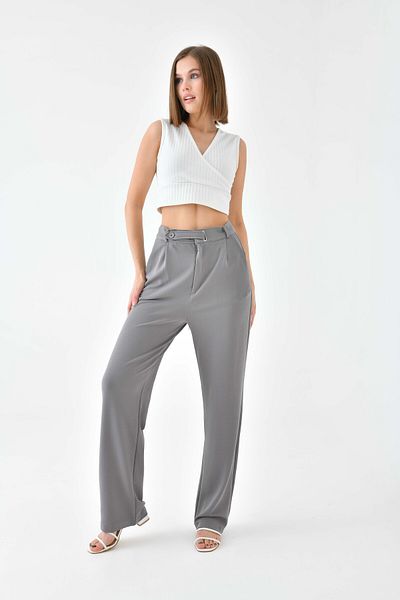VOLT CLOTHİNG Damenhose aus Lycra mit hoher Taille und Gürteldetail