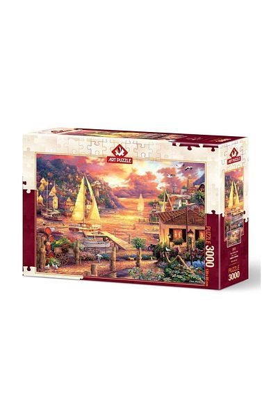 Sunman Large Size Puzzle Gold Sea 3000 Piece Painting