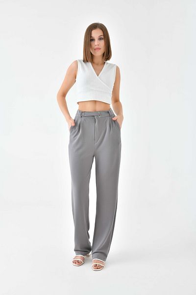 VOLT CLOTHİNG Damenhose aus Lycra mit hoher Taille und Gürteldetail