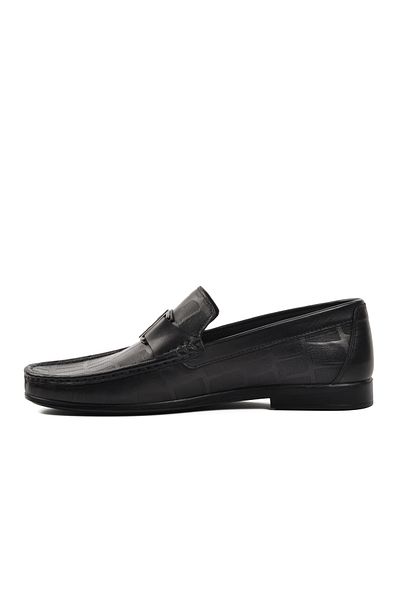 Pierre Cardin 25104 Μαύρα ανδρικά παπούτσια Loafer από γνήσιο δέρμα
