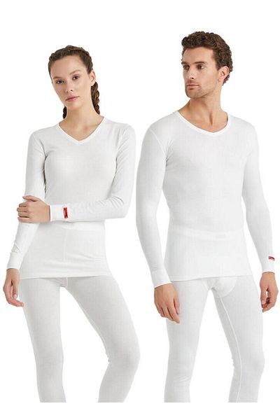 Blackspade Θερμικό εσώρουχο με λαιμόκοψη σε λευκό Unisex μακρυμάνικο C7T5N2O1