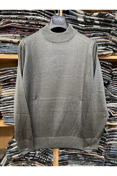 nacar çarşı Dad Men's Turtleneck Sweater Solid Color Patternless