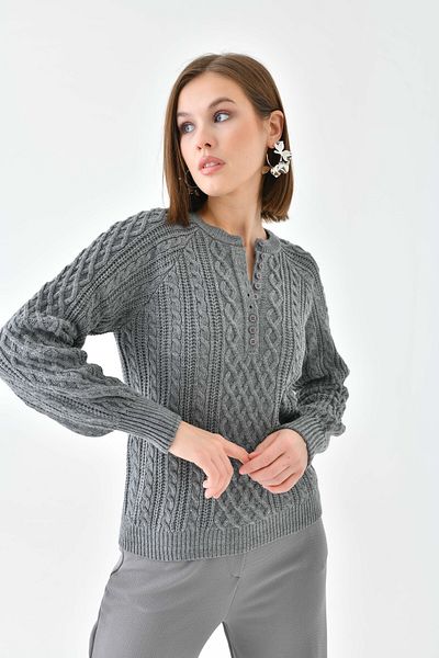 VOLT CLOTHİNG Women's Buttoned Knitted Sweater
