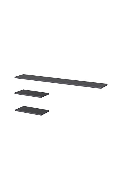 Ninnimo Marry 3'lü Antrasit Uçan Duvar Rafı