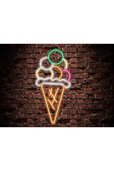 En Güzel Günde Dondurma Neon Led Işıklı Yazı 40*80 cm