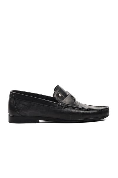 Pierre Cardin 25104 Černá pánská mokasínová obuv z pravé kůže