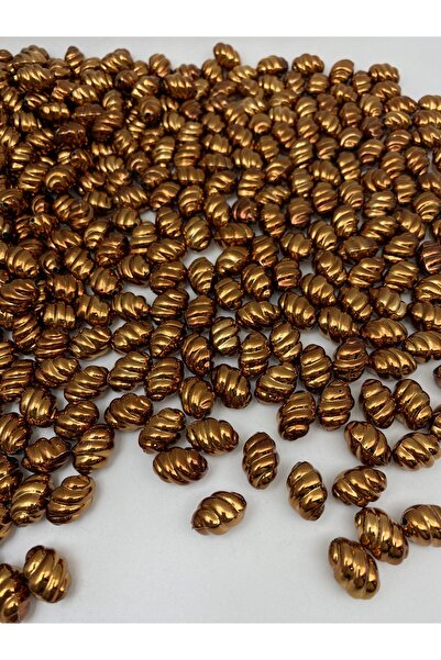 Hedef Bijuteri 100 جرام من الخرز البني المعدني الملتوي والمجوهرات والإكسسوارا...