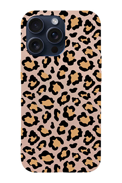 shoptocase Iphone 15 PRO MAX Uyumlu Leopar Desenli Lansman Telefon Kılıfı
