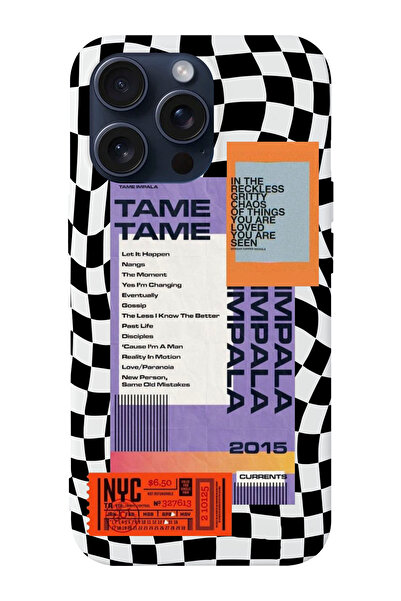 shoptocase Iphone 15 PRO MAX Uyumlu Dama Tame Desenli Lansman Telefon Kılıfı