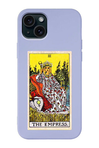 shoptocase Iphone 15 Uyumlu Empress Tarot Desenli Lansman Telefon Kılıfı