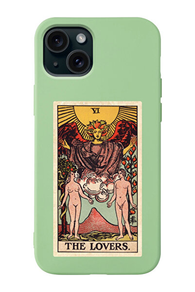 shoptocase Iphone 15 Uyumlu The Lovers Tarot Desenli Lansman Telefon Kılıfı