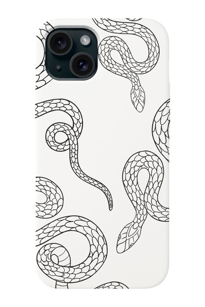 shoptocase Iphone 15 Uyumlu Snakes Desenli Lansman Telefon Kılıfı