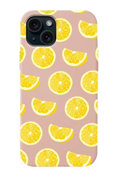 shoptocase Iphone 15 Uyumlu Limonlar Desenli Lansman Telefon Kılıfı