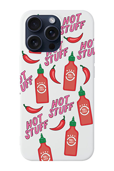 shoptocase Iphone 15 PRO MAX Uyumlu Hot Stuff Desenli Lansman Telefon Kılıfı