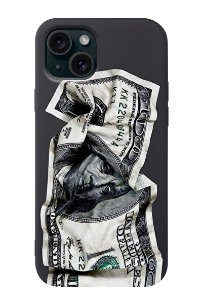 shoptocase Iphone 15 Uyumlu American Dollars Desenli Lansman Telefon Kılıfı