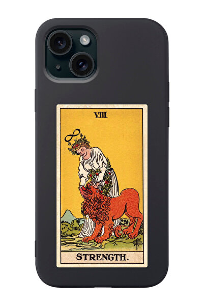 shoptocase Iphone 15 Uyumlu Strenght Tarot Desenli Lansman Telefon Kılıfı