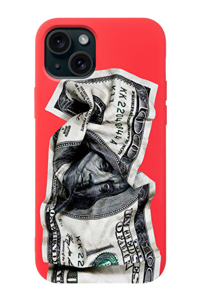 shoptocase Iphone 15 Uyumlu American Dollars Desenli Lansman Telefon Kılıfı