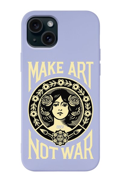shoptocase حافظة هاتف متوافقة مع هاتف Iphone 15 بنمط Make Art Not War